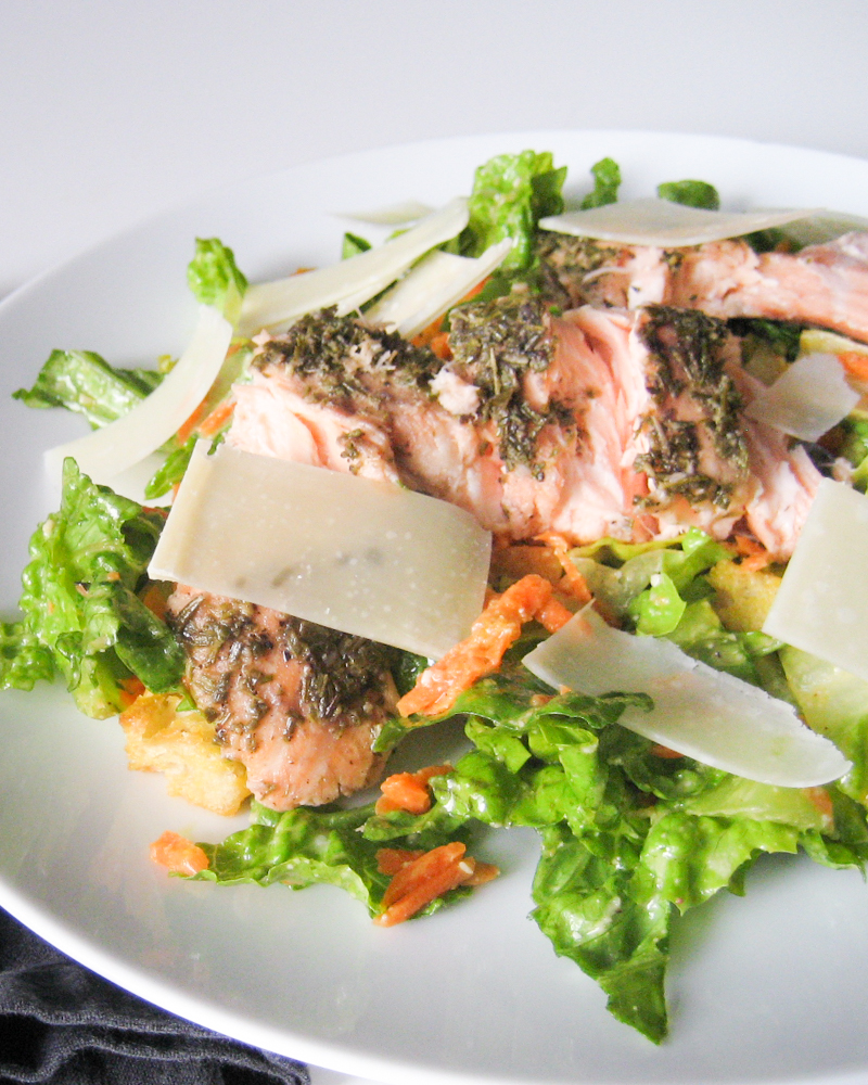 Salmon Caesar Salad / JillHough.com