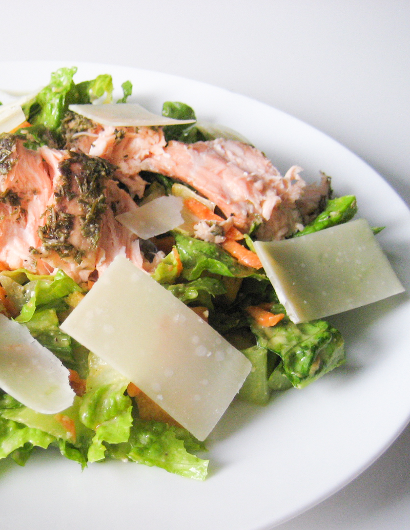 Salmon Caesar Salad / JillHough.com