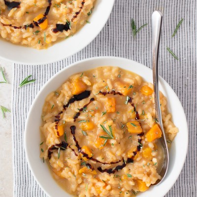 Herbed Pumpkin Risotto with Aged Balsamic / JillHough.com