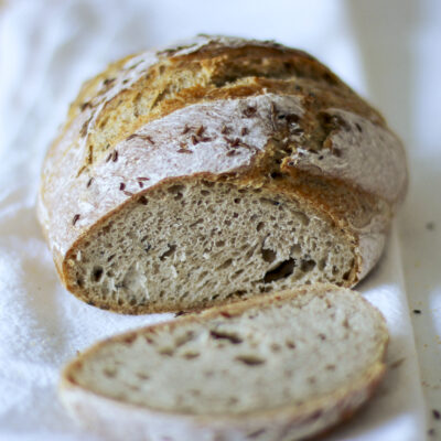 Rye Bread / JillHough.com Resolving to cook more often, I made this rye bread from “Artisan Bread in Five Minutes a Day.” It was easy. Visit my post for more reasons and ways to cook more often. #cooking #homecooking #cookingtips #bread #breadmaking #ryebread