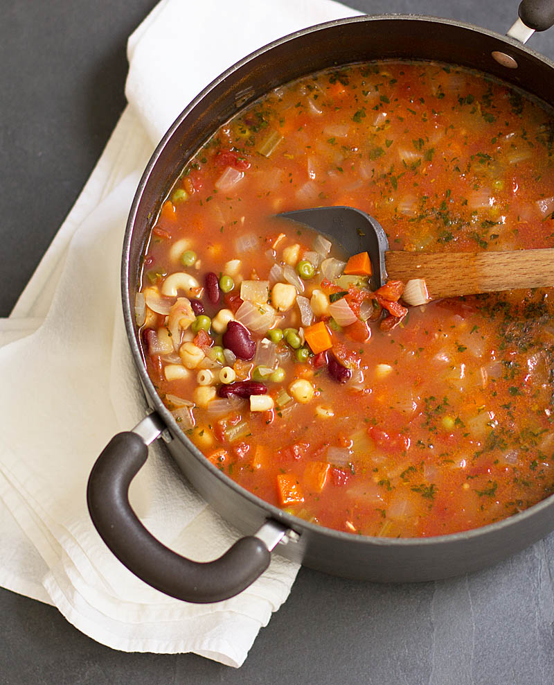 Simple, Satisfying Minestrone Soup on JillHough.com