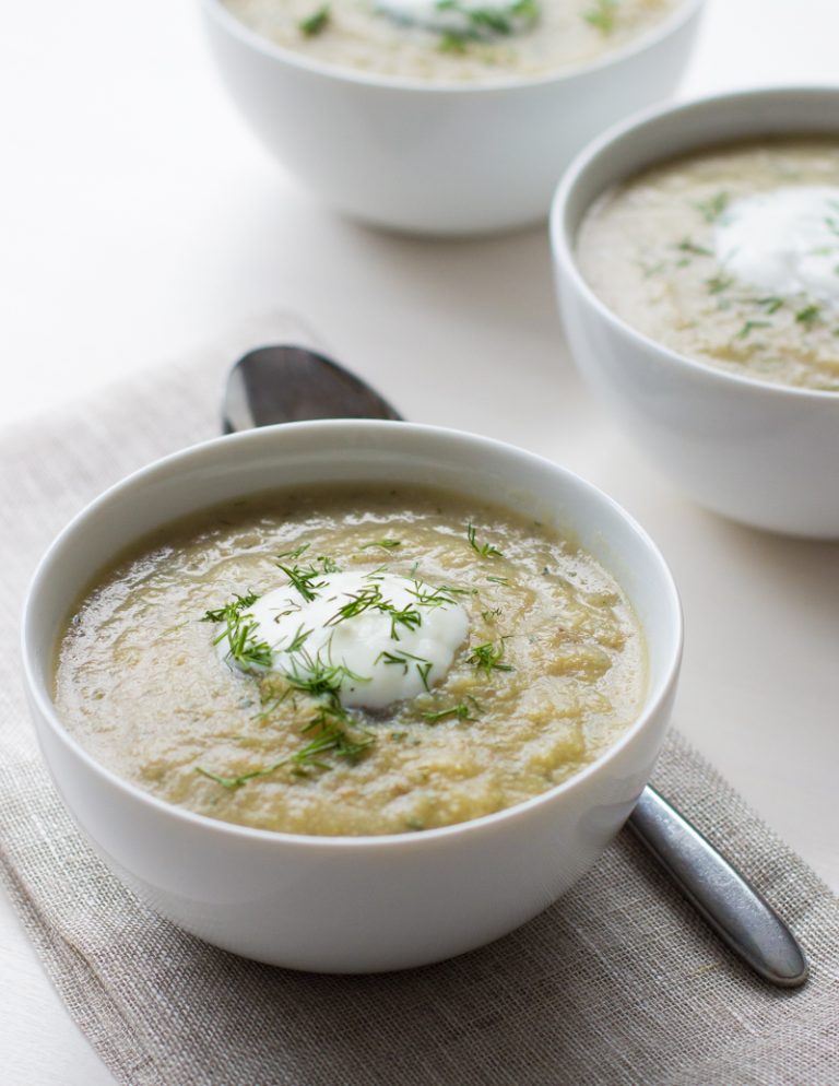 Easy Artichoke Soup with Spring Herbs and Yogurt / Jill Silverman Hough