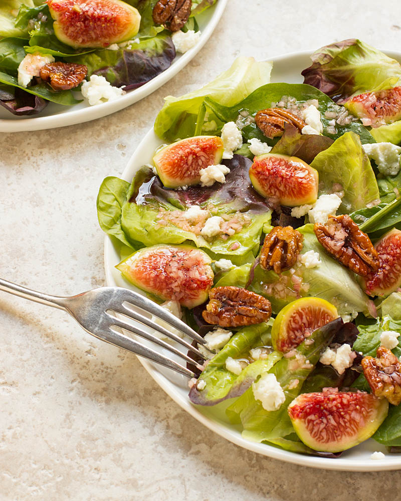 Figs, Goat Cheese, and Mixed Greens / Jill Silverman Hough