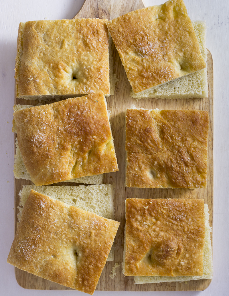 Homemade Focaccia Bread / JillHough.com Homemade Focaccia Bread—fluffy, salty, yummy. Cut it into squares for sandwiches or sticks for dipping. #focaccia #focacciabread #bread #breadmaking