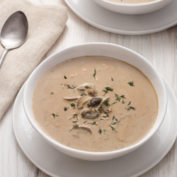 Mushroom Sherry Soup / JillHough.com This is an especially fragrant and luxurious soup, one that’s both hearty and delicate at the same time. In addition to the sherry, it’s finished with a little crème fraîche, which adds both a silky texture and a delicious tang.