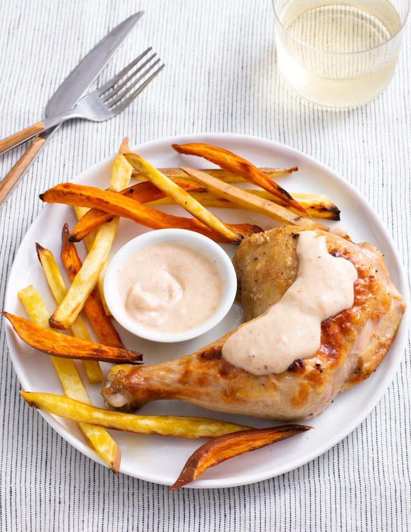 Yogurt Chicken with Chutney Yogurt Sauce / JillHough.com Don’t let the simplicity of this recipe fool you—it has layers of warm, complex flavor.