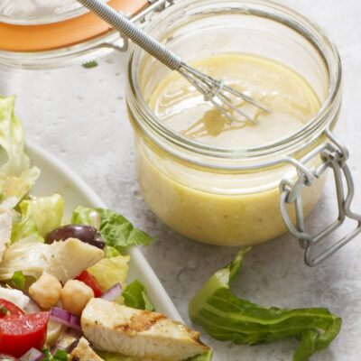 Doug's Dijon Dressing / JillHough.com A crazy-easy way to put more homemade food on the table? Make salad dressing. It's basically fat and acid, ingredients you already have on hand. Here's how. #saladdressing #homemade #cookinglessons #howto #salad #homemadesaladdressing