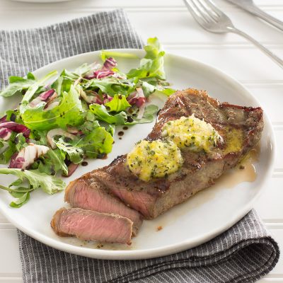 Steaks with Lemon-Thyme Butter / JillHough.com