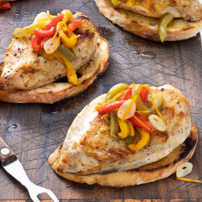 Grilled Chicken with Marinated Peppers and Onions / JillHough.com You need to start a day or so ahead to marinate the peppers. But you’ll be rewarded with a juicy, succulent mixture that's both pretty and yummy.