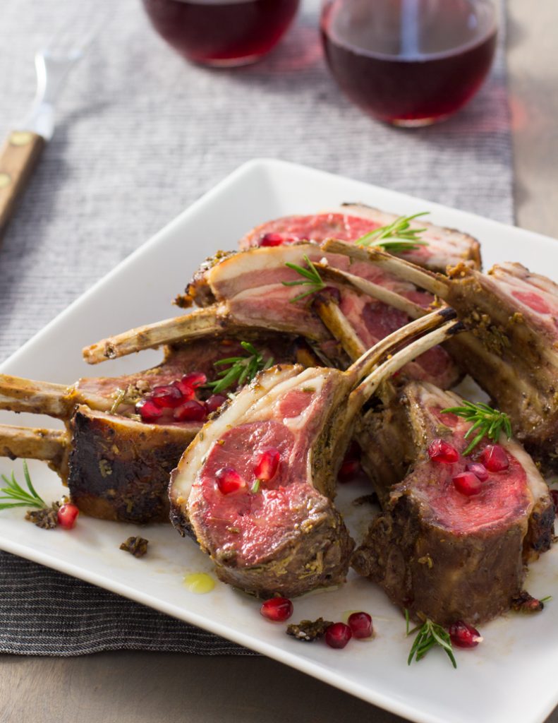Pomegranate Rack of Lamb with Garlic and Rosemary / Jill Silverman Hough