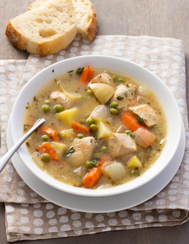 Chicken Stew with Potatoes, Carrots, and Peas / Jill Silverman Hough